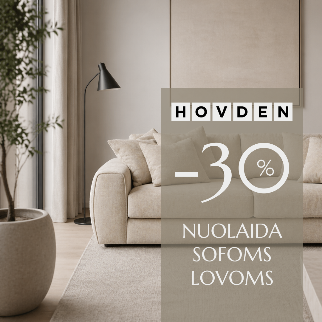 „HOVDEN” - 30% nuolaida sofoms–lovoms